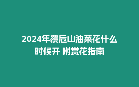 2024年覆卮山油菜花什么時(shí)候開 附賞花指南