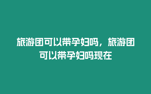 旅游團可以帶孕婦嗎，旅游團可以帶孕婦嗎現在