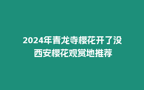 2024年青龍寺櫻花開(kāi)了沒(méi) 西安櫻花觀賞地推薦