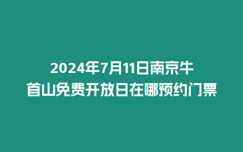 2024年7月11日南京牛首山免費開放日在哪預約門票