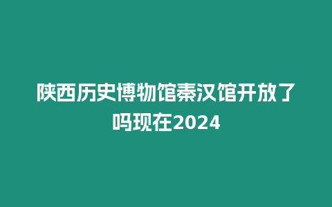 陜西歷史博物館秦漢館開(kāi)放了嗎現(xiàn)在2024