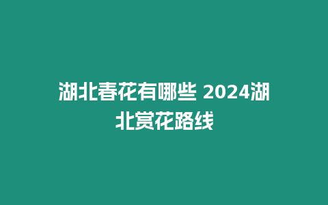 湖北春花有哪些 2024湖北賞花路線