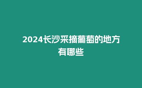 2024長沙采摘葡萄的地方有哪些