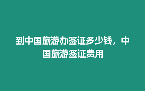 到中國旅游辦簽證多少錢，中國旅游簽證費用