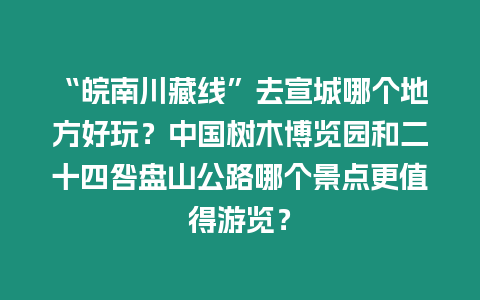 “皖南川藏線”去宣城哪個地方好玩？中國樹木博覽園和二十四咎盤山公路哪個景點更值得游覽？