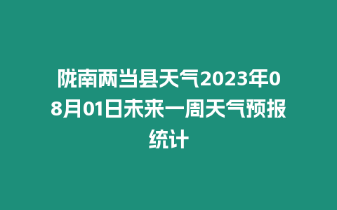 隴南兩當(dāng)縣天氣2023年08月01日未來一周天氣預(yù)報統(tǒng)計