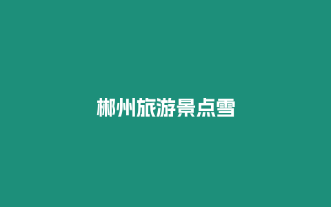 郴州旅游景點雪