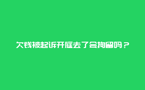 欠錢被起訴開庭去了會拘留嗎？