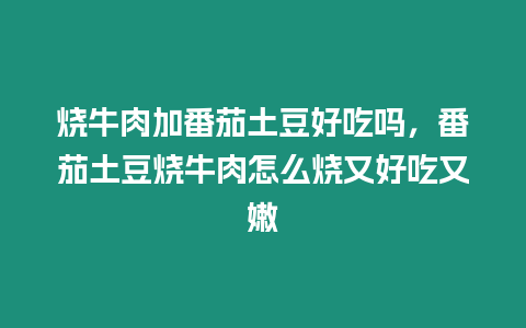 燒牛肉加番茄土豆好吃嗎，番茄土豆燒牛肉怎么燒又好吃又嫩