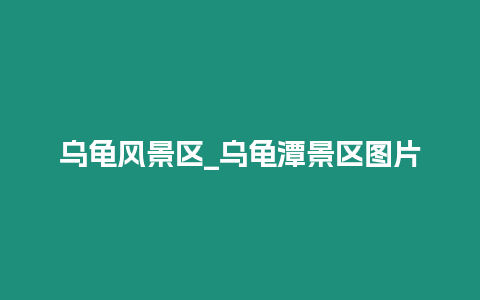 烏龜風(fēng)景區(qū)_烏龜潭景區(qū)圖片