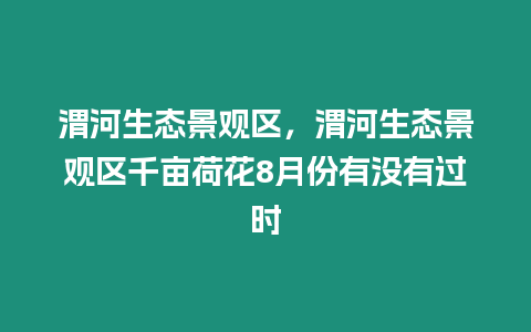 渭河生態(tài)景觀區(qū)，渭河生態(tài)景觀區(qū)千畝荷花8月份有沒有過時