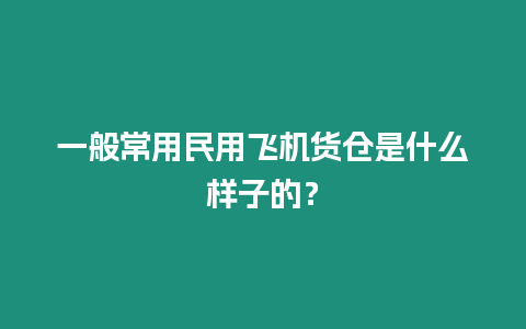 一般常用民用飛機貨倉是什么樣子的？