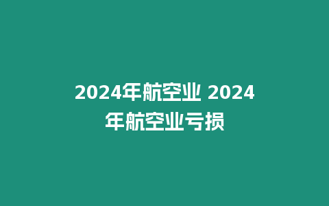 2024年航空業(yè) 2024年航空業(yè)虧損