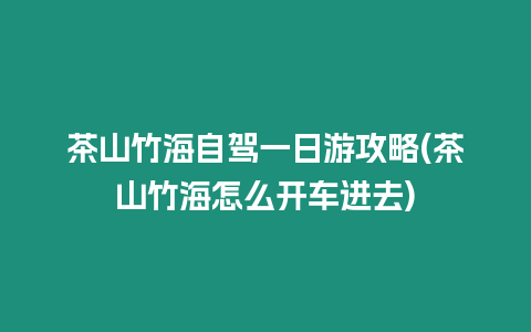 茶山竹海自駕一日游攻略(茶山竹海怎么開車進(jìn)去)