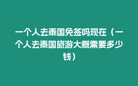 一個(gè)人去泰國免簽嗎現(xiàn)在（一個(gè)人去泰國旅游大概需要多少錢）