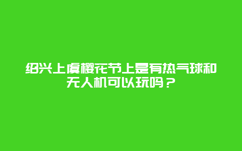 紹興上虞櫻花節(jié)上是有熱氣球和無人機可以玩嗎？