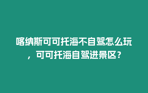 喀納斯可可托海不自駕怎么玩，可可托海自駕進景區？
