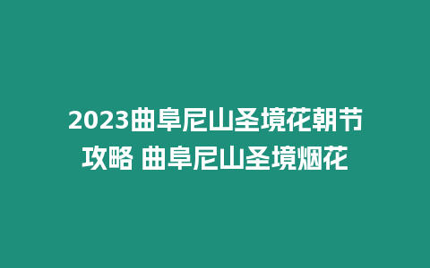 2023曲阜尼山圣境花朝節攻略 曲阜尼山圣境煙花