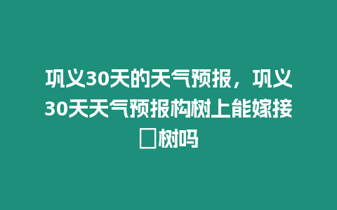 鞏義30天的天氣預報，鞏義30天天氣預報構樹上能嫁接槡樹嗎