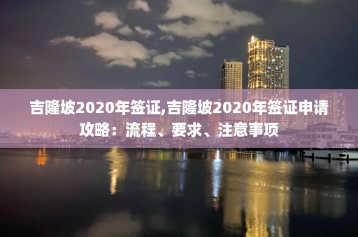 吉隆坡2024年簽證,吉隆坡2024年簽證申請攻略：流程、要求、注意事項