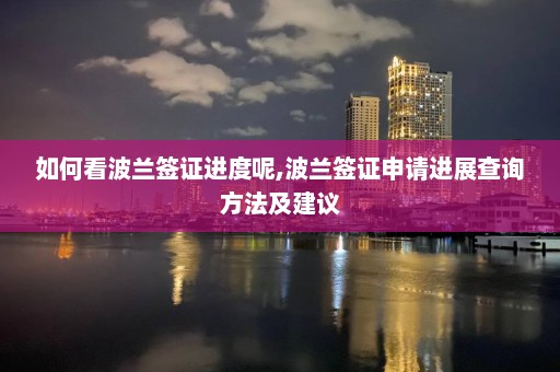 如何看波蘭簽證進(jìn)度呢,波蘭簽證申請(qǐng)進(jìn)展查詢方法及建議