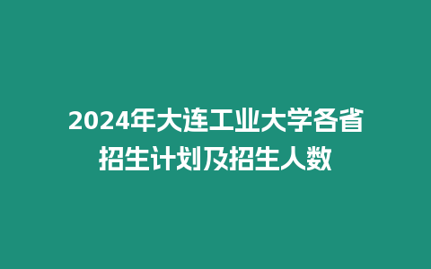 2024年大連工業(yè)大學(xué)各省招生計劃及招生人數(shù)