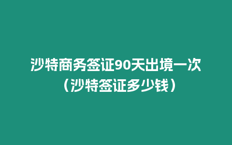 沙特商務簽證90天出境一次（沙特簽證多少錢）