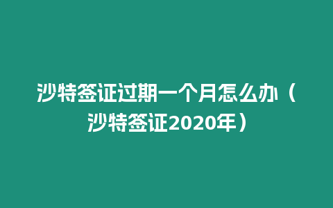 沙特簽證過期一個月怎么辦（沙特簽證2020年）