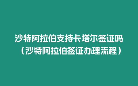 沙特阿拉伯支持卡塔爾簽證嗎（沙特阿拉伯簽證辦理流程）