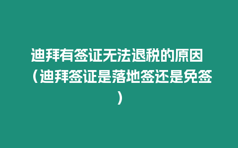 迪拜有簽證無法退稅的原因 （迪拜簽證是落地簽還是免簽）