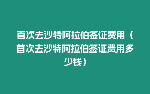 首次去沙特阿拉伯簽證費(fèi)用（首次去沙特阿拉伯簽證費(fèi)用多少錢）