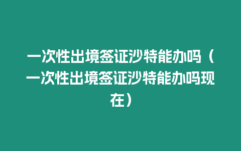 一次性出境簽證沙特能辦嗎（一次性出境簽證沙特能辦嗎現在）