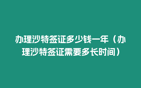 辦理沙特簽證多少錢一年（辦理沙特簽證需要多長時間）